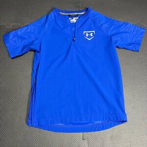 Under Armour Youth Loose Fit Blue Short Sleeve Shirt AllSeasonGear YXS